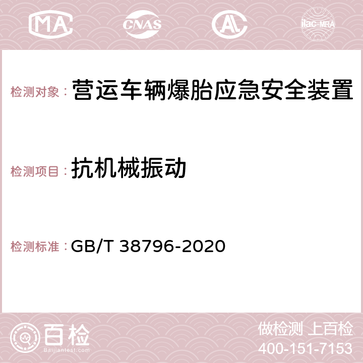 抗机械振动 汽车爆胎应急安全装置性能要求和试验方法 GB/T 38796-2020 附录A