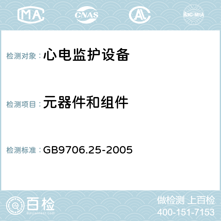 元器件和组件 医用电气设备/第2-27部分:心电监护设备基本安全和基本性能的特殊要求 GB9706.25-2005 56