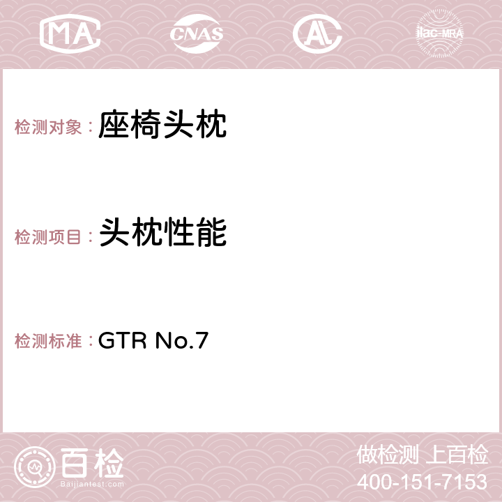 头枕性能 头枕 GTR No.7