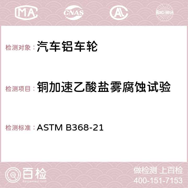 铜加速乙酸盐雾腐蚀试验 ASTM B368-21 铜加速-醋酸-盐雾试验方法（CASS试验）  8