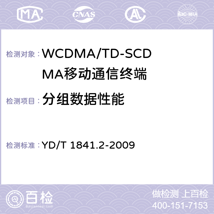 分组数据性能 2GHz TD-SCDMA数字蜂窝移动通信网 高速上行分组接入（HSUPA）终端设备测试方法第2部分：网络兼容性 YD/T 1841.2-2009 18