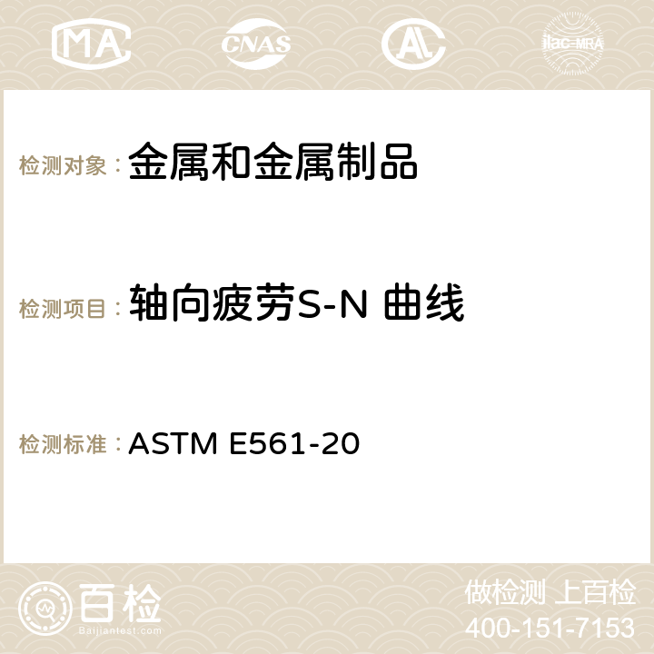 轴向疲劳S-N 曲线 ASTM E561-2022 KR曲线测定的标准试验方法