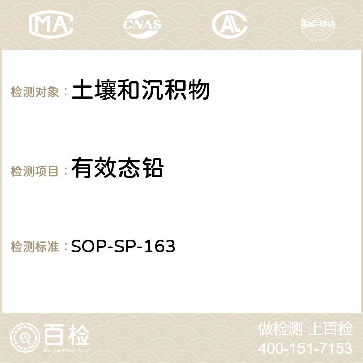 有效态铅 土壤中8种有效态元素的测定 -电感耦合等离子体质谱法 SOP-SP-163