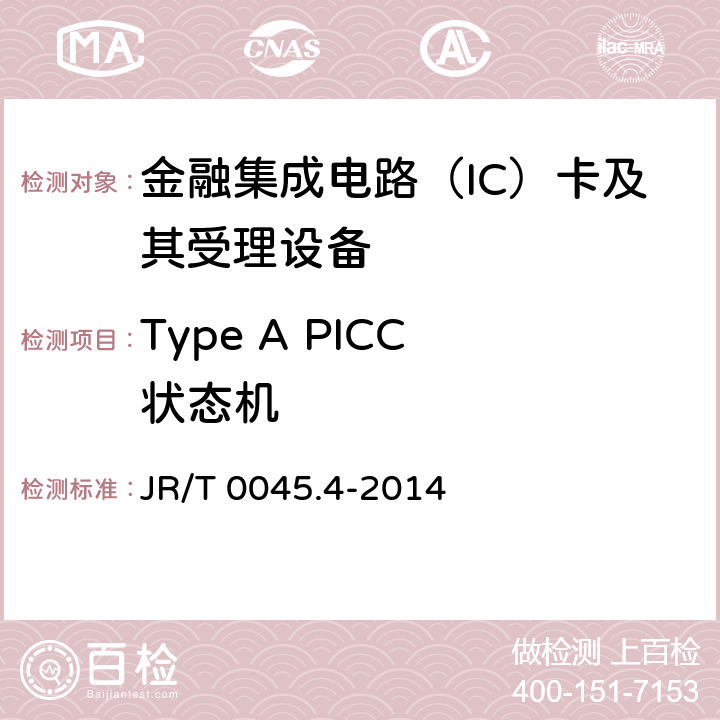 Type A PICC 状态机 中国金融集成电路（IC）卡检测规范 第4部分：非接触卡片检测规范 JR/T 0045.4-2014 6