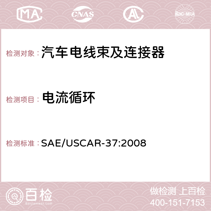 电流循环 SAE/USCAR-37:2008 高压连接器性能：SAE/USCAR-2的补充  5.3.4