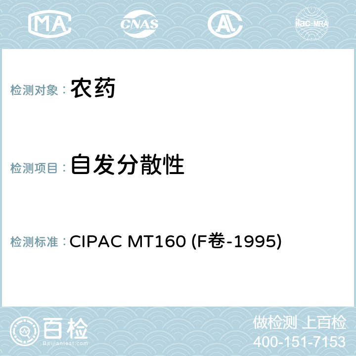 自发分散性 CIPAC MT160 悬浮剂  (F卷-1995)