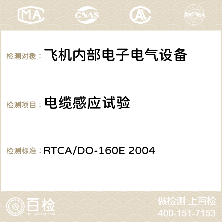 电缆感应试验 机载设备的环境条件和测试程序 第22章 RTCA/DO-160E 2004