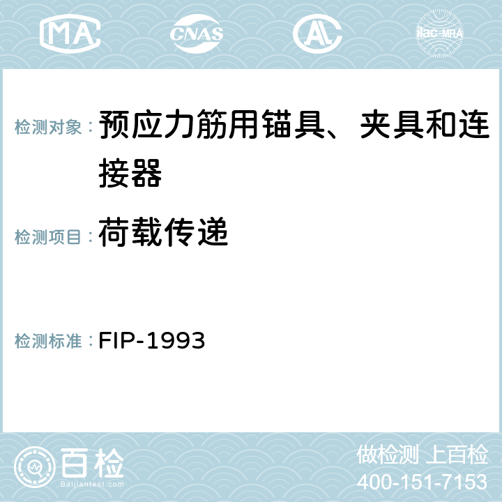 荷载传递 《后张预应力体系验收建议》 FIP-1993 5.2.3
