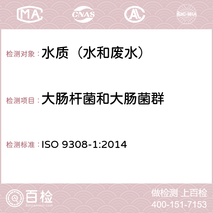 大肠杆菌和大肠菌群 水质-大肠杆菌和大肠菌群计数（滤膜法用于低细菌背景菌群水体） ISO 9308-1:2014