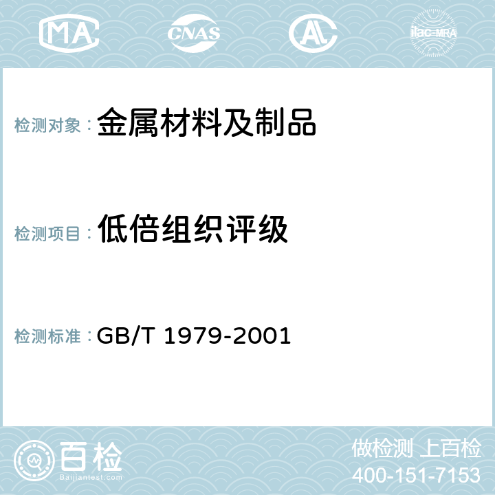 低倍组织评级 结构钢低倍组织缺陷评级图 GB/T 1979-2001