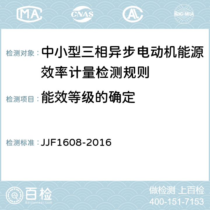 能效等级的确定 能效等级的确定 JJF1608-2016 7.2.4