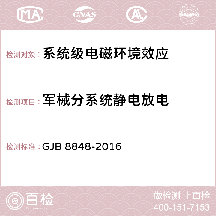 军械分系统静电放电 系统电磁环境效应试验方法 GJB 8848-2016 19