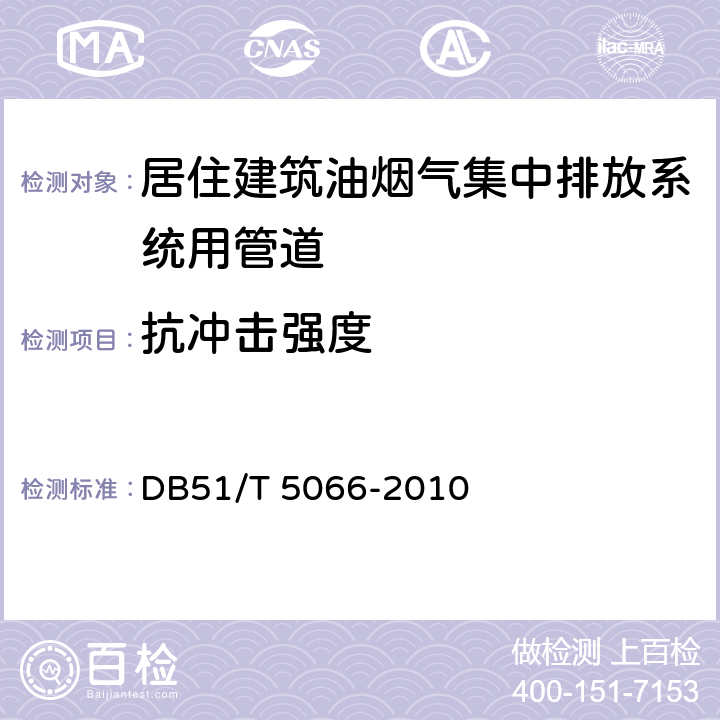 抗冲击强度 DB51/T 5066-2010 居住建筑油烟气集中排放系统应用技术规程  附录B
