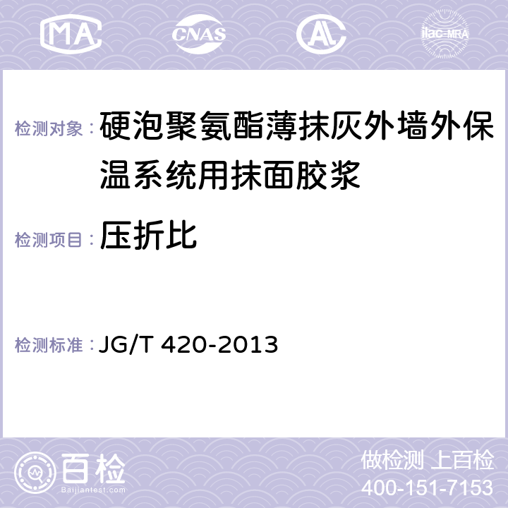 压折比 《硬泡聚氨酯薄抹灰外墙外保温系统材料》 JG/T 420-2013 6.6.2