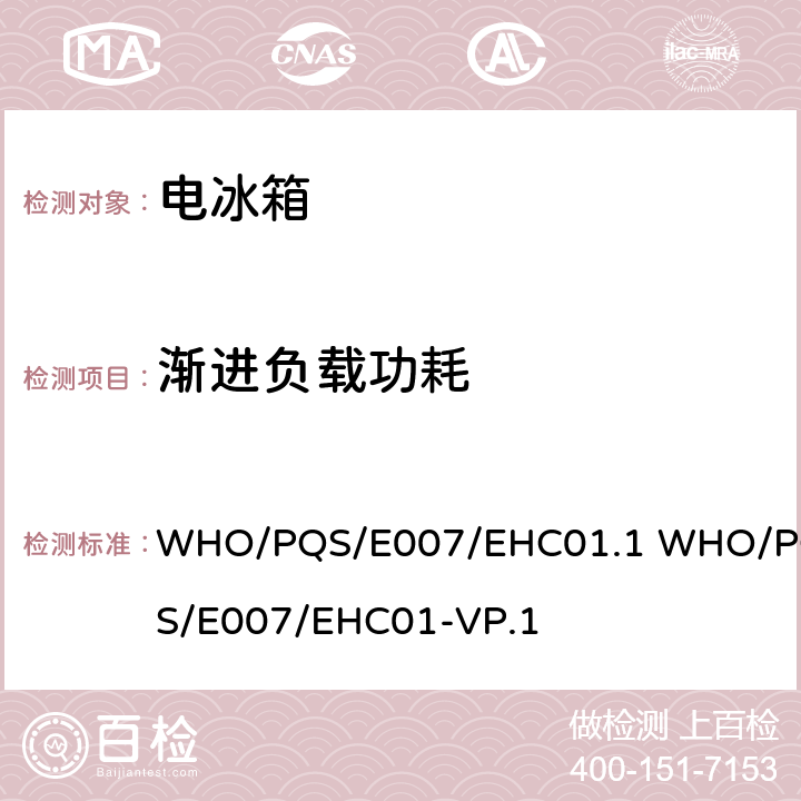 渐进负载功耗 太阳能直接驱动剩余能量收集控制 WHO/PQS/E007/EHC01.1 WHO/PQS/E007/EHC01-VP.1 5.3.9