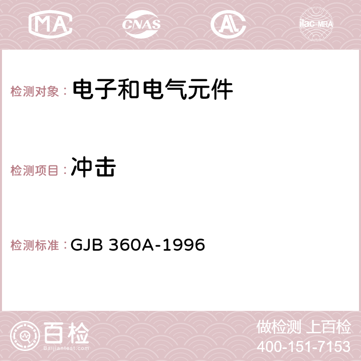 冲击 电子和电气元件试验方法 GJB 360A-1996 213