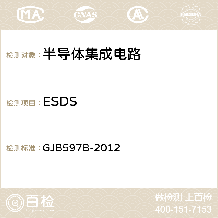 ESDS 半导体集成电路总规范 GJB597B-2012 附录B