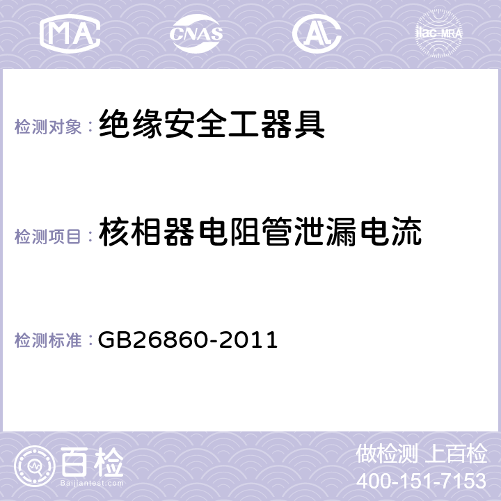 核相器电阻管泄漏电流 电力安全工作规程发电厂和变电站电气部分 GB26860-2011 附录E