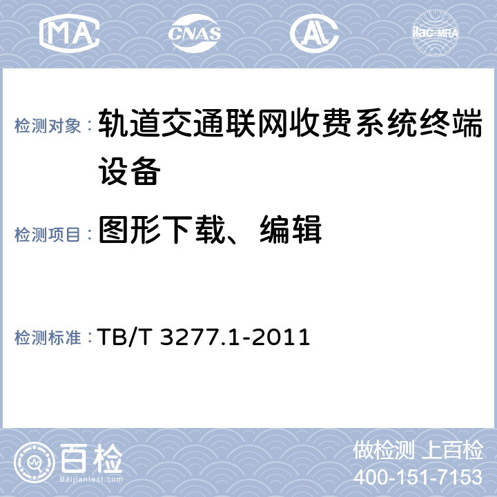 图形下载、编辑 铁路磁介质纸质热敏车票 第1部分：制票机 TB/T 3277.1-2011 7.3