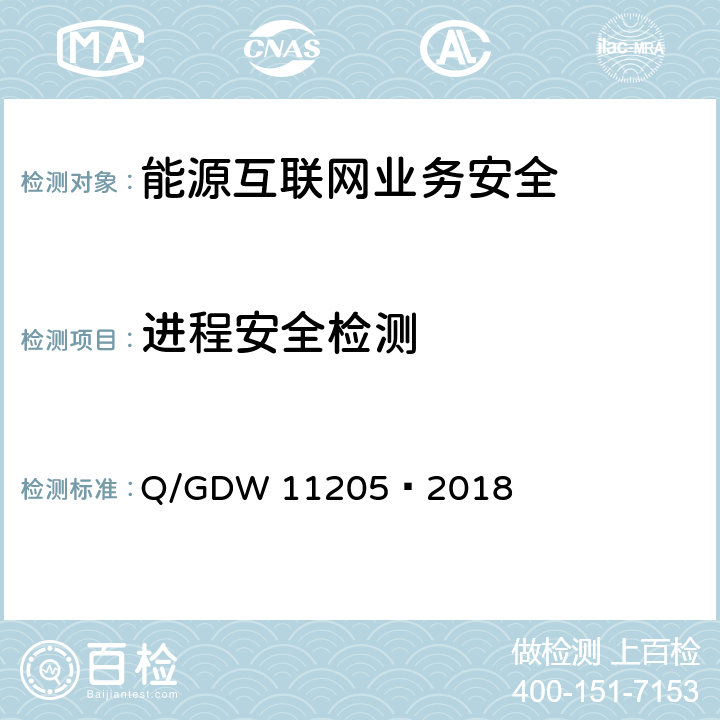 进程安全检测 电网调度自动化系统软件通用测试规范 Q/GDW 11205—2018 5.8.1.1f)
