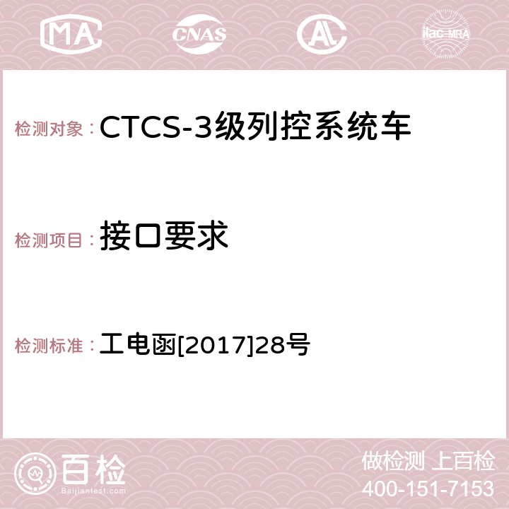 接口要求 CTCS-3级列控系统车载设备GSM-R通信单元技术条件 工电函[2017]28号 12