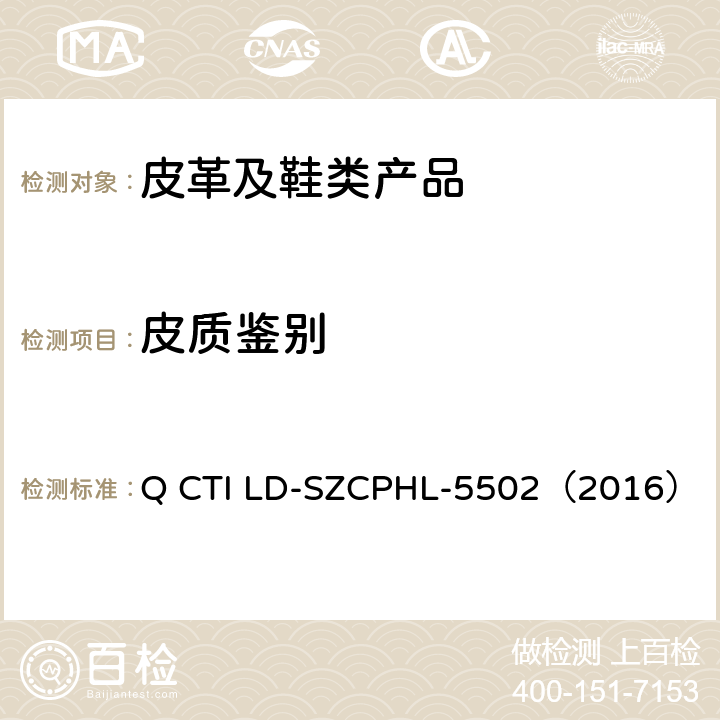 皮质鉴别 Q CTI LD-SZCPHL-5502（2016）  