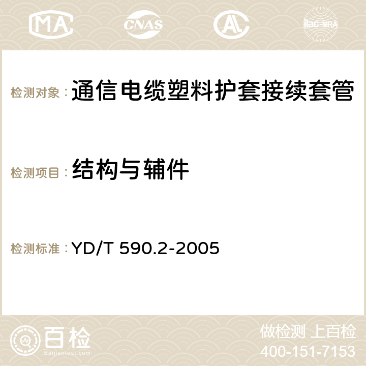 结构与辅件 通信电缆塑料护套接续套管 第二部分：热缩套管 YD/T 590.2-2005 4.1