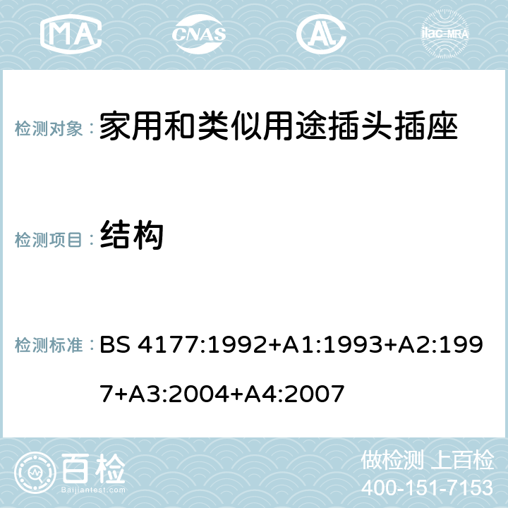 结构 炊具控制单元规范 BS 4177:1992+A1:1993+A2:1997+A3:2004+A4:2007 12