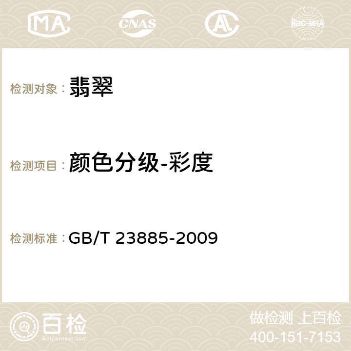 颜色分级-彩度 GB/T 23885-2009 翡翠分级