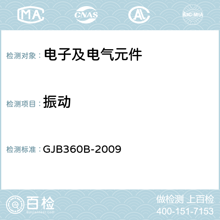 振动 电子及电气元件试验方法 GJB360B-2009 方法204
方法214
方法201