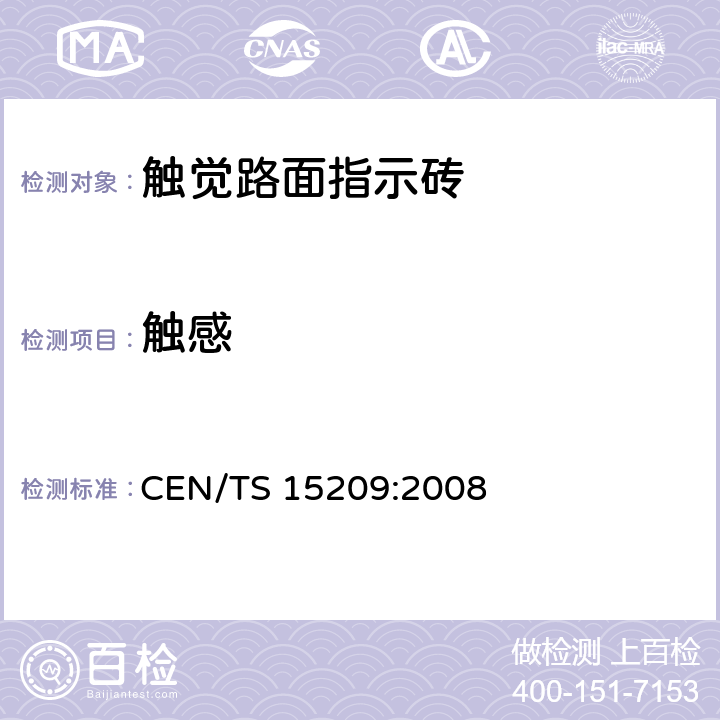 触感 CEN/TS 15209-2008 由混凝土、粘土和石头制成的触觉铺路面指示器