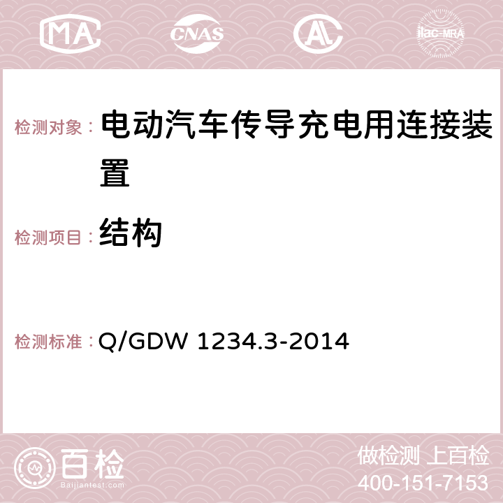 结构 《电动汽车充电接口规范 第3部分：直流充电接口》 Q/GDW 1234.3-2014 6