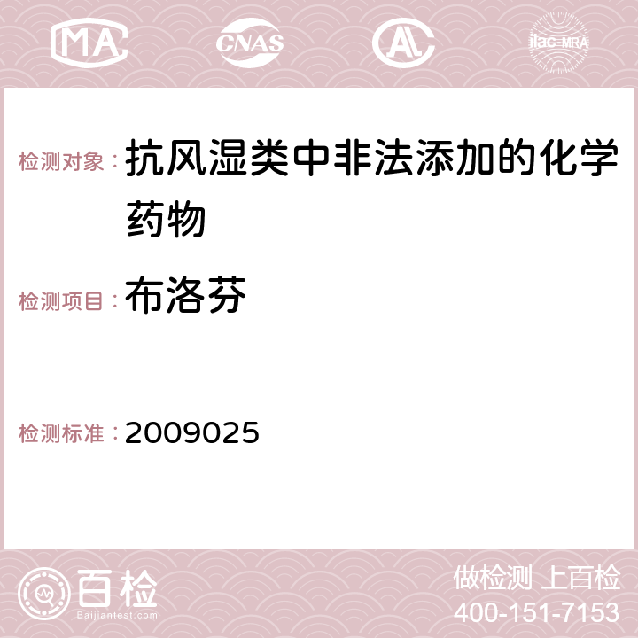 布洛芬 国家食品药品监督管理局药品检验补充检验方法和检验项目批件2009025