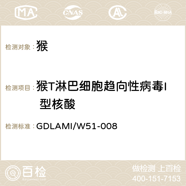 猴T淋巴细胞趋向性病毒I 型核酸 实验动物病毒分子生物学检测作业指导书 GDLAMI/W51-008 25