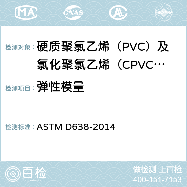 弹性模量 ASTM D638-2014 塑料抗张性能试验方法