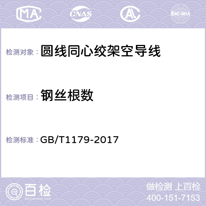 钢丝根数 圆线同心绞架空导线 GB/T1179-2017 附录A