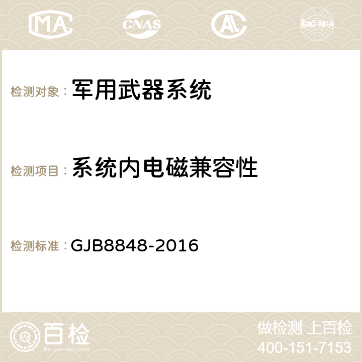 系统内电磁兼容性 系统电磁环境效应试验方法 GJB8848-2016 8 方法202，10 方法204