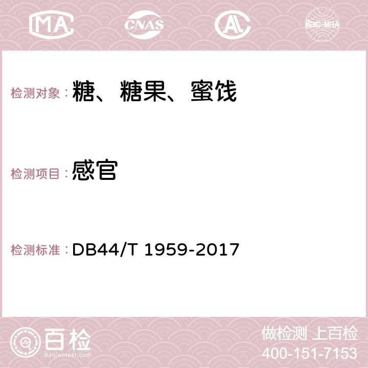 感官 DB44/T 1959-2017 地理标志产品 新兴话梅