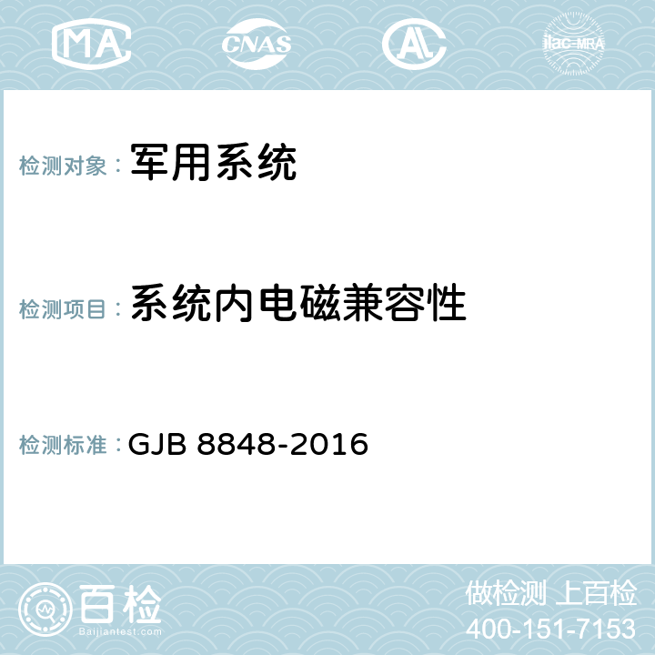 系统内电磁兼容性 系统电磁环境效应试验方法 GJB 8848-2016 方法202