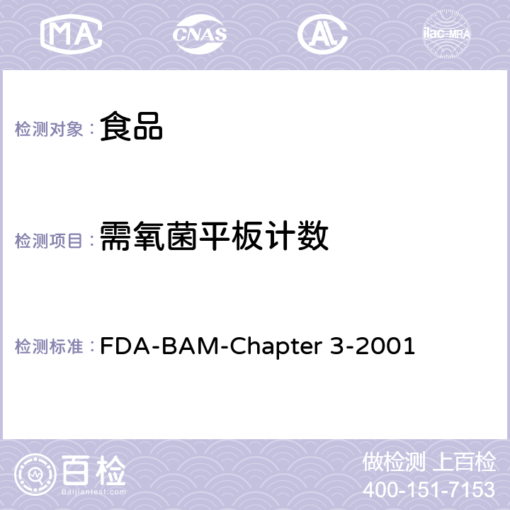 需氧菌平板计数 FDA-BAM-Chapter 3-2001  