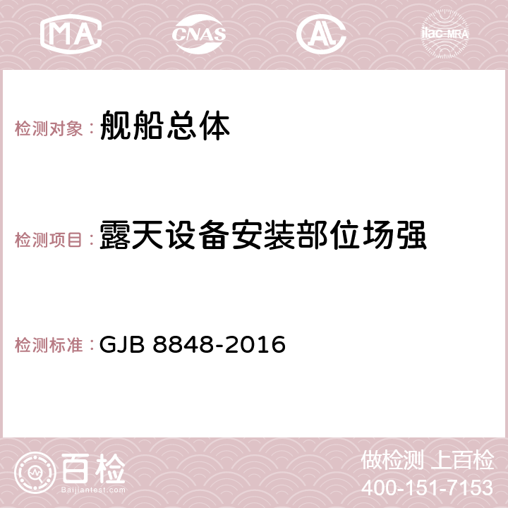 露天设备安装部位场强 系统电磁环境效应试验方法 GJB 8848-2016 7.3.6/附录C