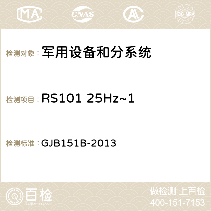 RS101 25Hz~100kHz磁场辐射敏感度 军用设备和分系统电磁发射和敏感度要求与测量 GJB151B-2013 5.22