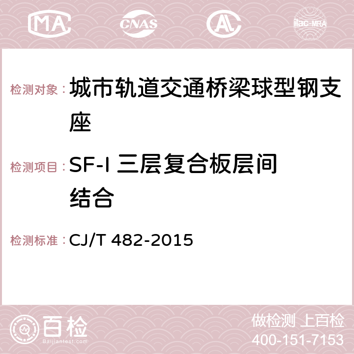 SF-I 三层复合板层间结合 CJ/T 482-2015 城市轨道交通桥梁球型钢支座