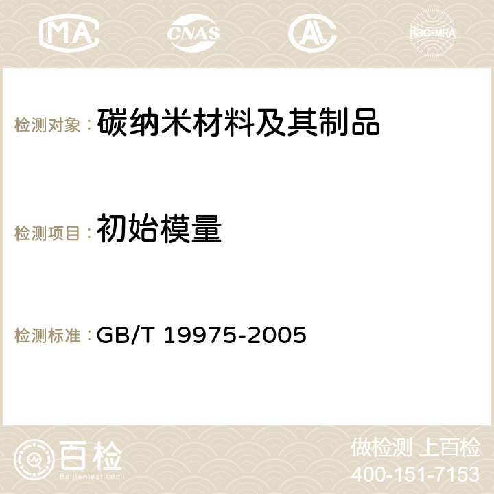 初始模量 高强化纤长丝拉伸性能试验方法 GB/T 19975-2005