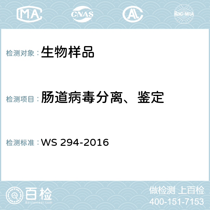 肠道病毒分离、鉴定 脊髓灰质炎诊断 WS 294-2016 附录 B