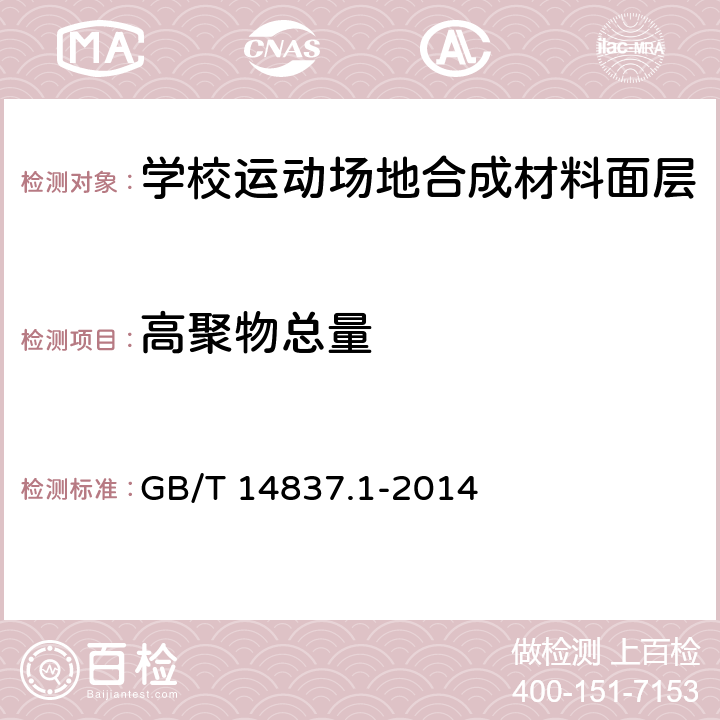 高聚物总量 橡胶和橡胶制品 热重分析法测定硫化胶和未硫化胶的成分 第1部分 丁二烯橡胶乙烯-丙烯二元和三元共聚物异丁烯-异戊二烯橡胶异戊二烯橡胶苯乙烯-丁二烯橡胶 GB/T 14837.1-2014