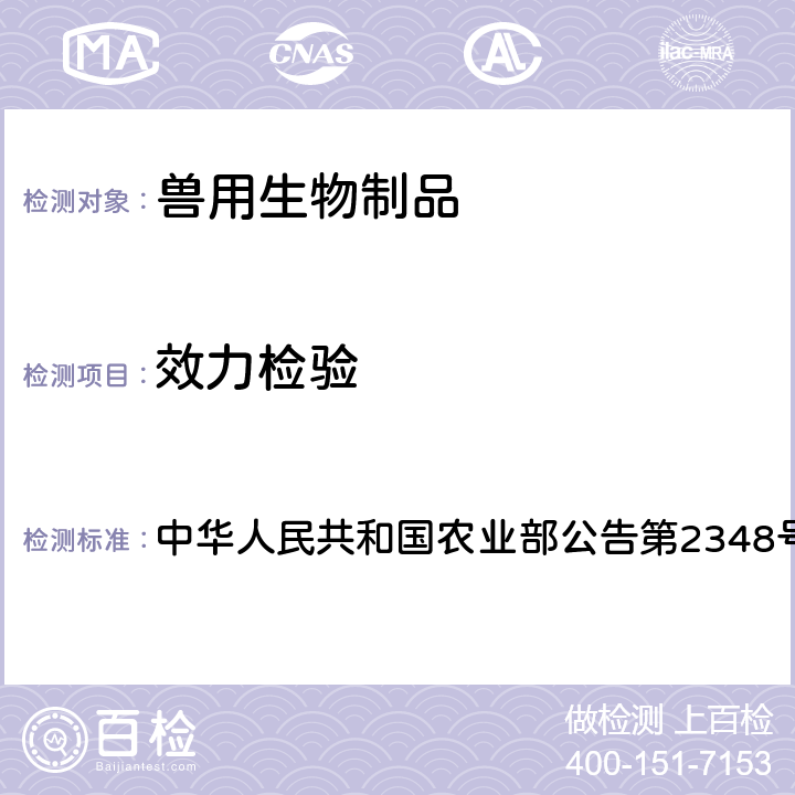 效力检验 中华人民共和国农业部公告第2348号 高致病性猪繁殖与呼吸综合征耐热保护剂活疫苗（JXA1-R株）质量标准  附件3