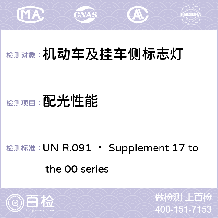 配光性能 UN R.091 – Supplement 17 to the 00 series 关于批准机动车及其挂车侧标志灯的统一规定  7