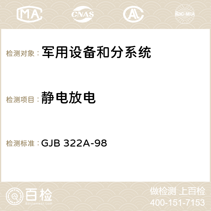 静电放电 军用计算机通用规范 GJB 322A-98 3.11