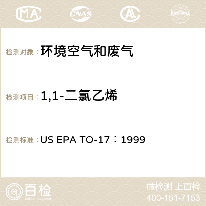 1,1-二氯乙烯 测定环境空气中的挥发性有机化合物 US EPA TO-17：1999